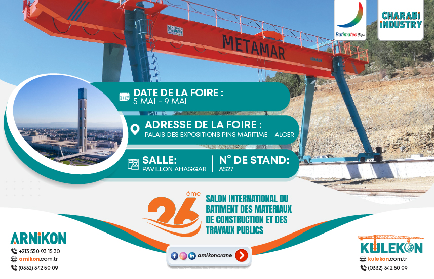 We invite you to the BATIMATEC Fair in Algeria