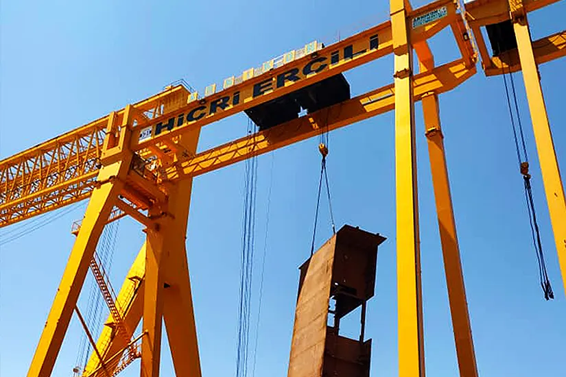 Shipyard Cranes Delivery Capacities 150 Tons, 100 Tons, 60 Tons.