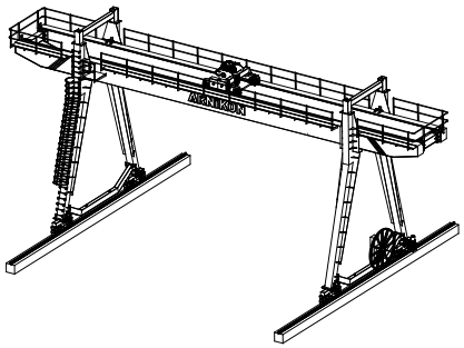 Gantry crane technical drawing