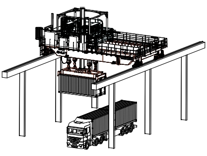 Process crane technical drawing